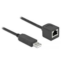 Delock Seriële aansluitkabel, USB A-connector naar RS-232, RJ45-aansluiting 50 cm - thumbnail