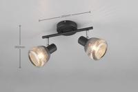 Trio Dubbele plafondlampTarifa met geribbeld glas - 862800232 - thumbnail