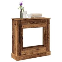 Haardombouw 90x30x90 cm bewerkt hout oud houtkleurig - thumbnail