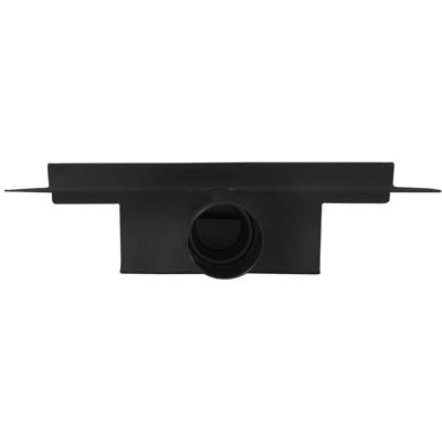 Doucheput BWS Pozo met Zijuitlaat en Flens 20 cm Mat Zwart