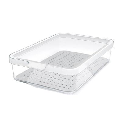 Rotho cauma koelkastorganizer 27x18.4x6.2 cm 2.6l wit/transparant