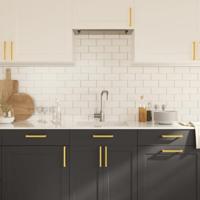 Handvatten 20 st 160 mm roestvrij staal goudkleurig - thumbnail