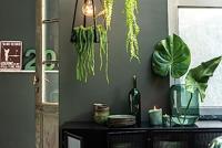 J-Line Vaas Rond Hoog Groen Glas Medium - thumbnail