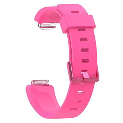 Fitbit Inspire 1 / HR / Ace 2 siliconen bandje met gesp - Maat: Small - roze Fitbit Inspire 1 / HR / Ace 2 siliconen bandje met gesp - Maat: Small - roze