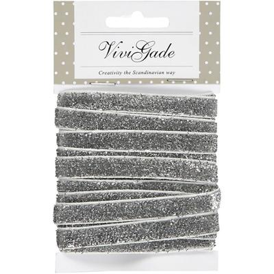 Vivi Gade Lint, b: 10 mm, zilver, 5 m/ 1 rol