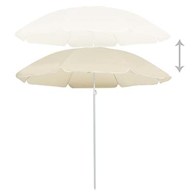 VidaXL Parasol met stalen paal 180 cm zandkleurig