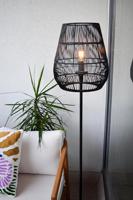 Lucide NERIDA - Vloerlamp Binnen/Buiten - Ø 35 cm - 1xE27 - IP44 - Zwart - thumbnail