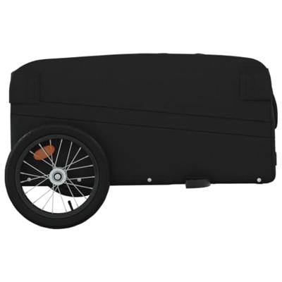 VidaXL Fietstrailer 45 kg ijzer zwart - thumbnail