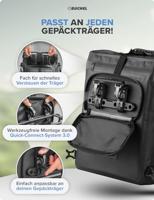 Büchel Wittkop, 3in 1 gtr-tasche wasserdicht mit rucksackfunktion schwarz (artikelnummer 81519050) - thumbnail