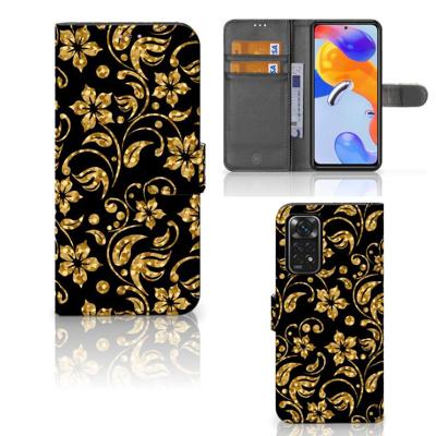 Xiaomi Redmi Note 11 Pro 5G/4G Hoesje Gouden Bloemen Xiaomi Redmi Note 11 Pro 5G/4G Hoesje Gouden Bloemen