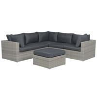 Silverbird lounge set 4-dlg vintage willow H dia. 6mm/r. black L242x242 x B x H67 cm Garden Impressions - Garden impressions - thumbnail