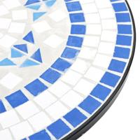 Bistrotafel 50x70 cm keramiek blauw en wit - thumbnail