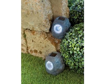 Lumineo solar tuinspot floodlight rots - grijs