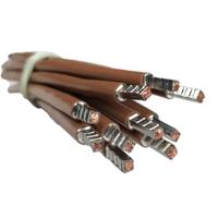 SEP bedrading 6mm2 lengte 350mm bruin 105gr. met huls vierkant - thumbnail