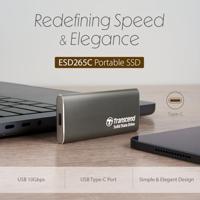 Transcend ts500gesd265c esd265c external ssd, 500gb, usb 10gbps, type c, 3d nand, 1050/ 950 mb/s - thumbnail