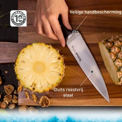 Keukenmes Tefal K2320514 ICE FO Zwart Roestvrij staal 9 cm - thumbnail