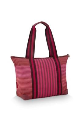Pip Studio Tilda Tote Bag Medium Streep Roze Pip Studio Tilda Tote Bag Medium Streep Roze