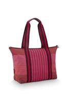 Pip Studio Tilda Tote Bag Medium Streep Roze - thumbnail