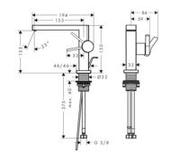 Hansgrohe Tecturis E ééngreeps wastafelkraan 110 Fine CoolStart met PopUp trekwaste, Brushed Bronze - thumbnail