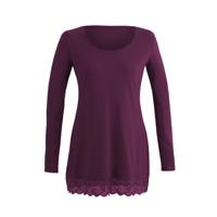 Longshirt met kant, pruim 38 - thumbnail
