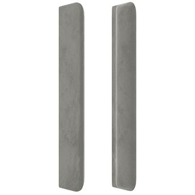 Boxspring met matras fluweel lichtgrijs 200x200 cm