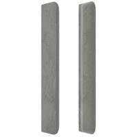 Boxspring met matras fluweel lichtgrijs 200x200 cm - thumbnail