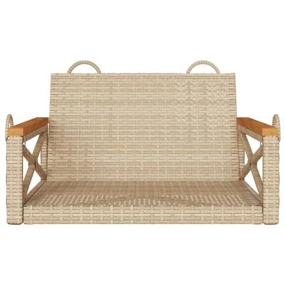 Schommelbank 63x62x40 cm poly rattan beige