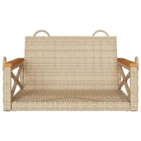 Schommelbank 63x62x40 cm poly rattan beige - thumbnail