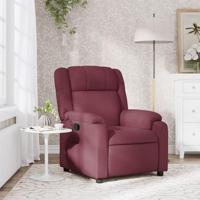 Fauteuil verstelbaar stof wijnrood - thumbnail