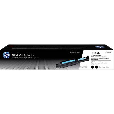 HP Toner 103A Origineel 2-pack Zwart 2500 bladzijden W1103AD