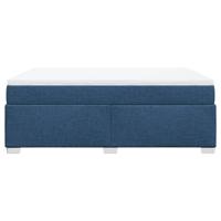 Boxspring met matras stof blauw 140x200 cm - thumbnail