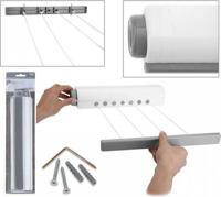 Basic Indoor waslijn 14 m wit/grijs - thumbnail