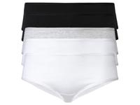 esmara 5 dames hipsters (Zwart/Lichtgrijs/Wit, 3XL (56/58)) - thumbnail