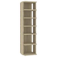 VidaXL Schoenenkast 27,5x27x102 cm bewerkt hout sonoma eikenkleurig - thumbnail
