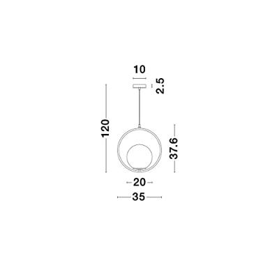 Lyora Design hanglampObitar enkel rond goud - 9988169