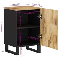 Badkamerkast 38x33x58 cm massief mangohout - thumbnail