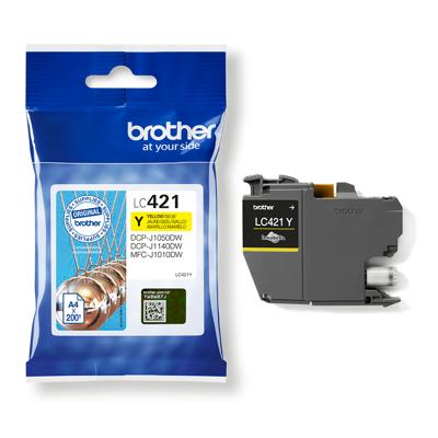 Brother Inktcartridge LC-421Y Origineel Geel LC421Y Brother Inktcartridge LC-421Y Origineel Geel LC421Y