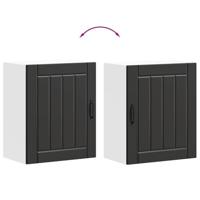 Keukenwandkast Lucca bewerkt hout zwart - thumbnail