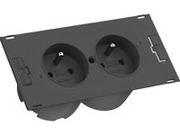 Stekkerdoosmodule zonder schakelaar Zwart 20.00 cm Bachmann 4953491 - thumbnail