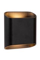 Lucide ATILA - Wandlamp Binnen/Buiten - LED Dimb. - 2x5W 2700K - IP65 - Zwart - thumbnail