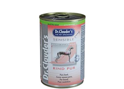 Dr. Clauder&apos;s Sensible puur rund natvoer hond 6 x 400 g