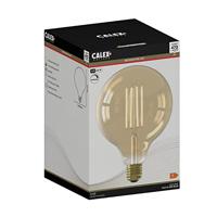Calex LED Full Glass LongFilament Globe Lamp 240V 4W 320lm E27 GLB125, Gold 2100K Dimmable, energy label A+ - thumbnail