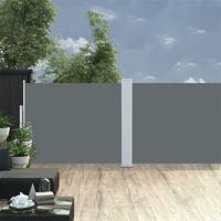 VidaXL Windscherm uittrekbaar 140x1000 cm antraciet - thumbnail