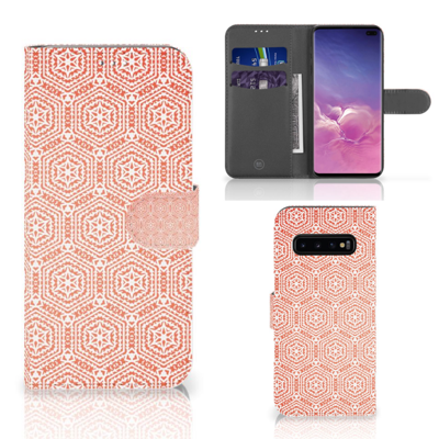 Samsung Galaxy S10 Plus | Telefoon Hoesje | Pattern Orange
