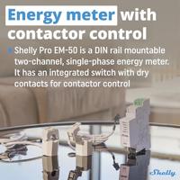 Shelly Shelly PRO EM - 50 Elektriciteitsmeter Bluetooth, WiFi - thumbnail