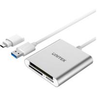 UNITEK Y-9313 geheugenkaartlezer USB 3.2 Gen 1 (3.1 Gen 1) Zilver - thumbnail