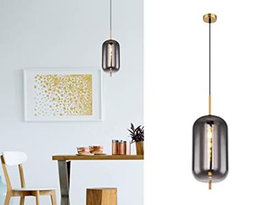 Globo Gouden hanglampBlacky I enkel Ø 22cm - 15345H2MM