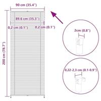 Plissjaloezie 90x200 cm wit - thumbnail
