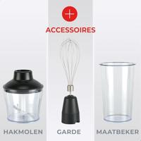 Bourgini Classic Staafmixer Set RVS/Zwart - thumbnail