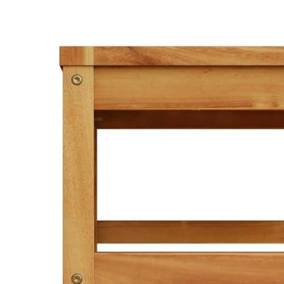 5-delige Loungeset met kussens massief acaciahout